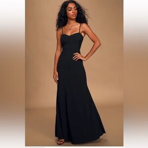 See you again Black Bustier Mermaid Maxi Dress Size Small